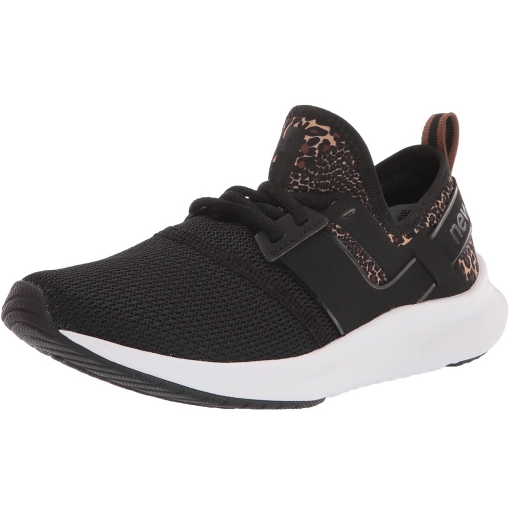 New Balance Black and Leopard Sneakers